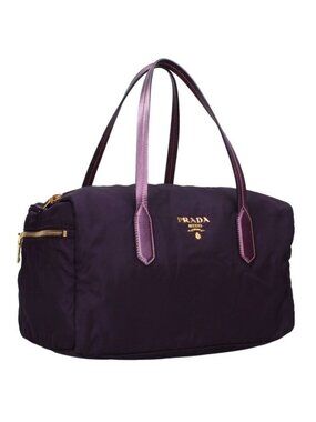 Prada Nylon Mini Boston Handbag
